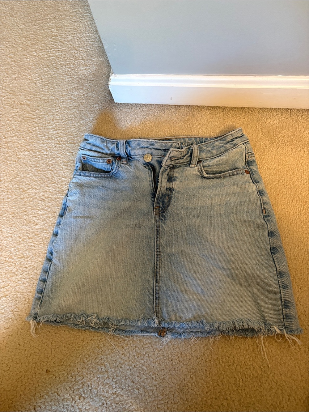 American Eagle Outfitters Light Blue Denim Mini Skirt